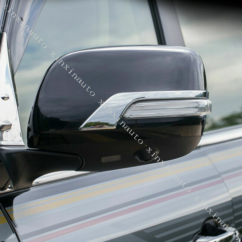 Glossy Black Rearview Mirror Cover Replace for Toyota for Land Cruiser LC200 2016-21