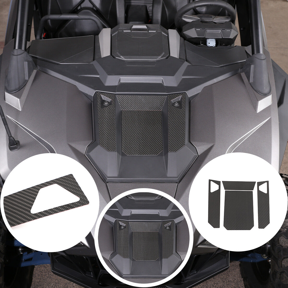 Carbon fiber front hood panel cover for Polaris RZR PRO XP Ultimate 2021+ n
