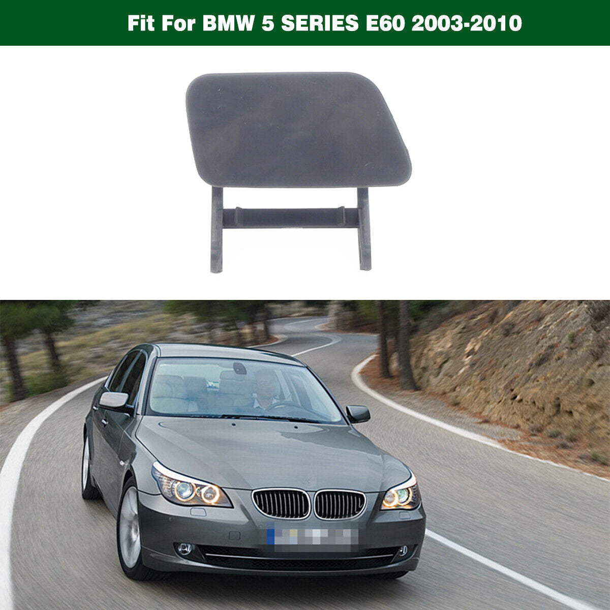 R Front Bumper Headlight Washer Nozzle Cover Cap for BMW 5SERIES E60 2003-2010 Q
