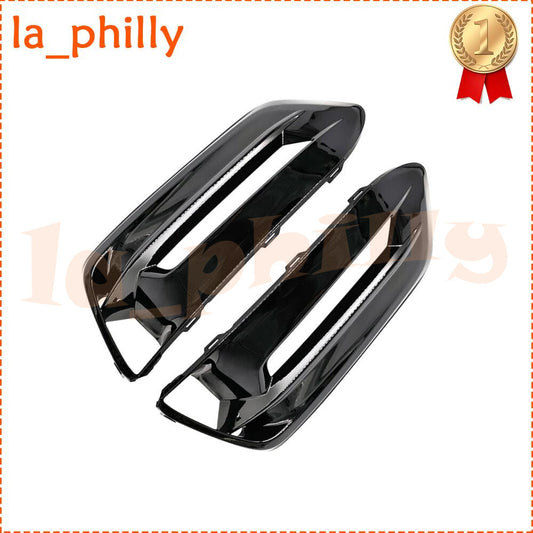 LH Gloss Black Front Bumper Bezels Fog Light Covers For 2018 19 20 for Honda for Accord Q