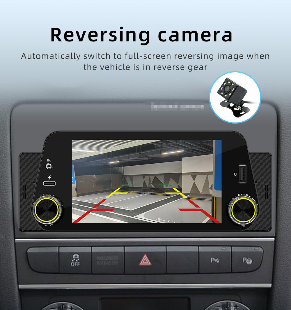 Single 1Din 5in Car Stereo Bluetooth Radio For Apple Carplay Android Auto Camera