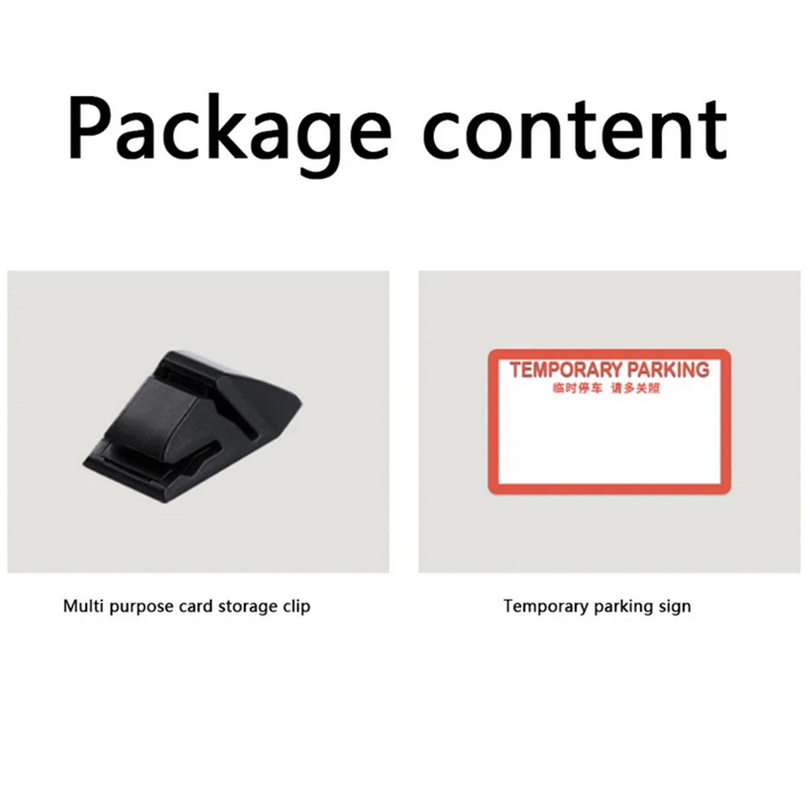 Car Temporary Parking Card Ticket Holder Home Office Card Slot Fixed Clip Part
