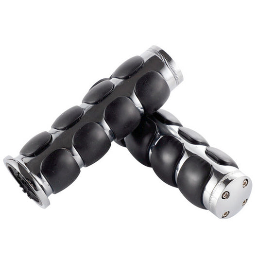 Chrome 1 Handlebar Hand Grips for Kawasaki Vulcan 1700 VN 1700 Voyager Vaquero Q