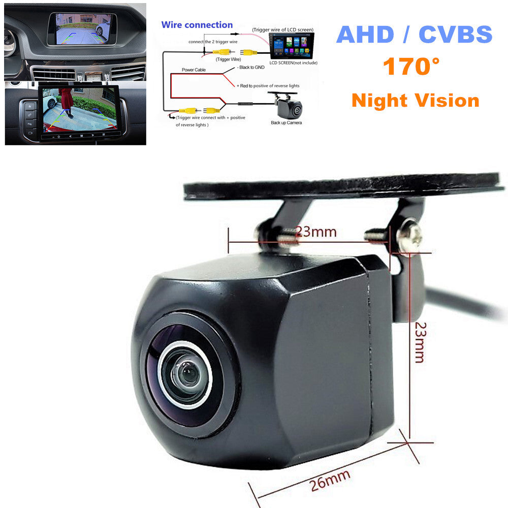 AHD/CVBS 170° Car Rearview Backup Camera, Reverse Night Vision Parking Camera, 720P n