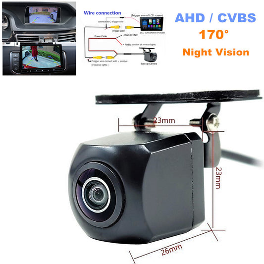 AHD/CVBS 170° Car Rearview Backup Camera, Reverse Night Vision Parking Camera, 720P n