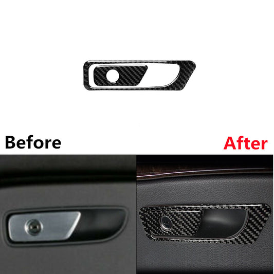 2x Carbon Fiber Passenger Side Armrest Box Cover Trim for Audi Q7 SQ7 2016-2019