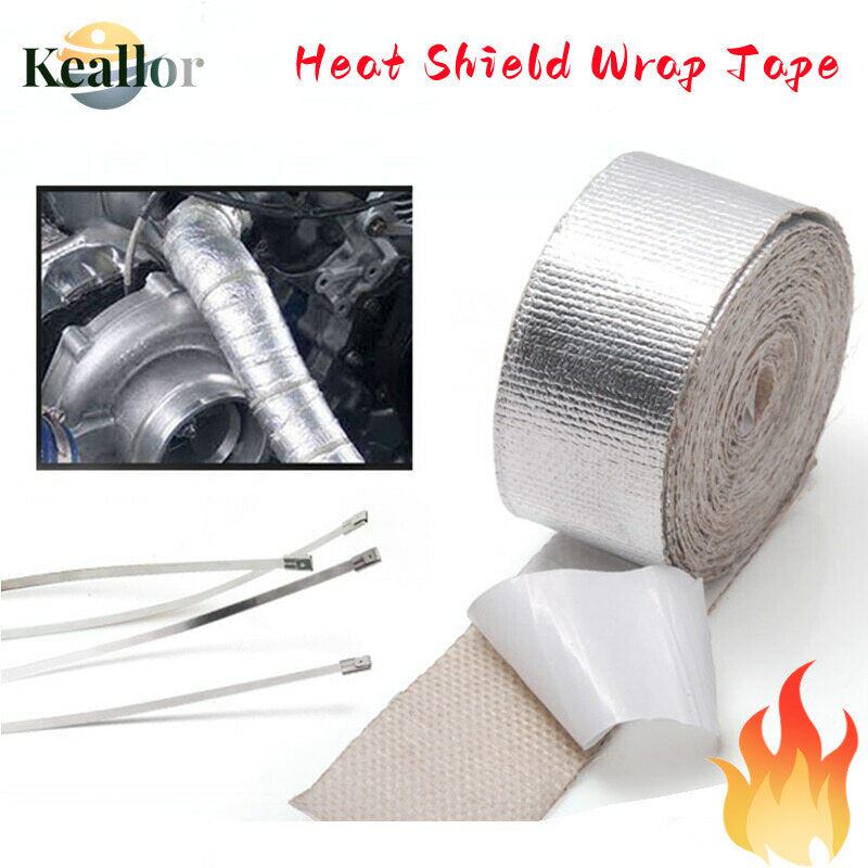 2-inch x 16-foot adhesive exhaust connector, turbine folded pipe, aluminum heat-insulating packaging tape