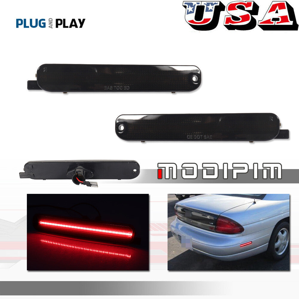 2 pcs smoke rear side marker red LED lights for 95-01 for Lumina 95-99 Monte Carlo - v