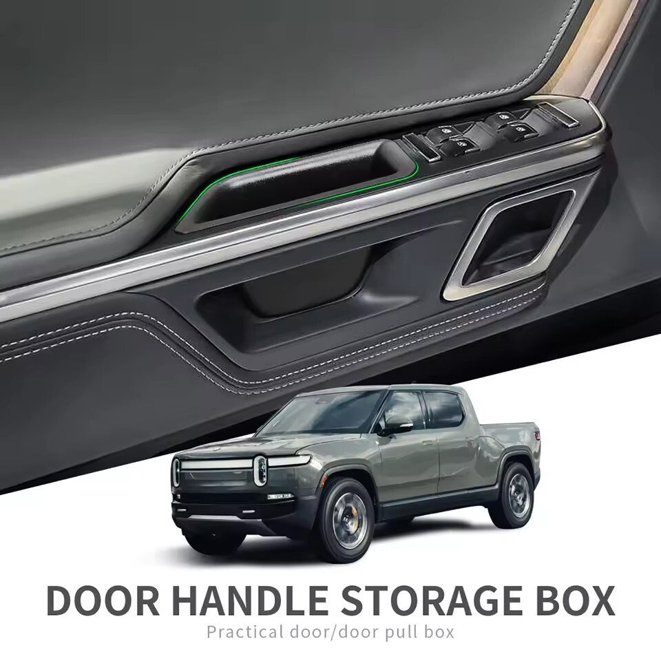 for RIVIAN R1S for R1T Front Door Handle Storage Box Car Side Armrest Organizer