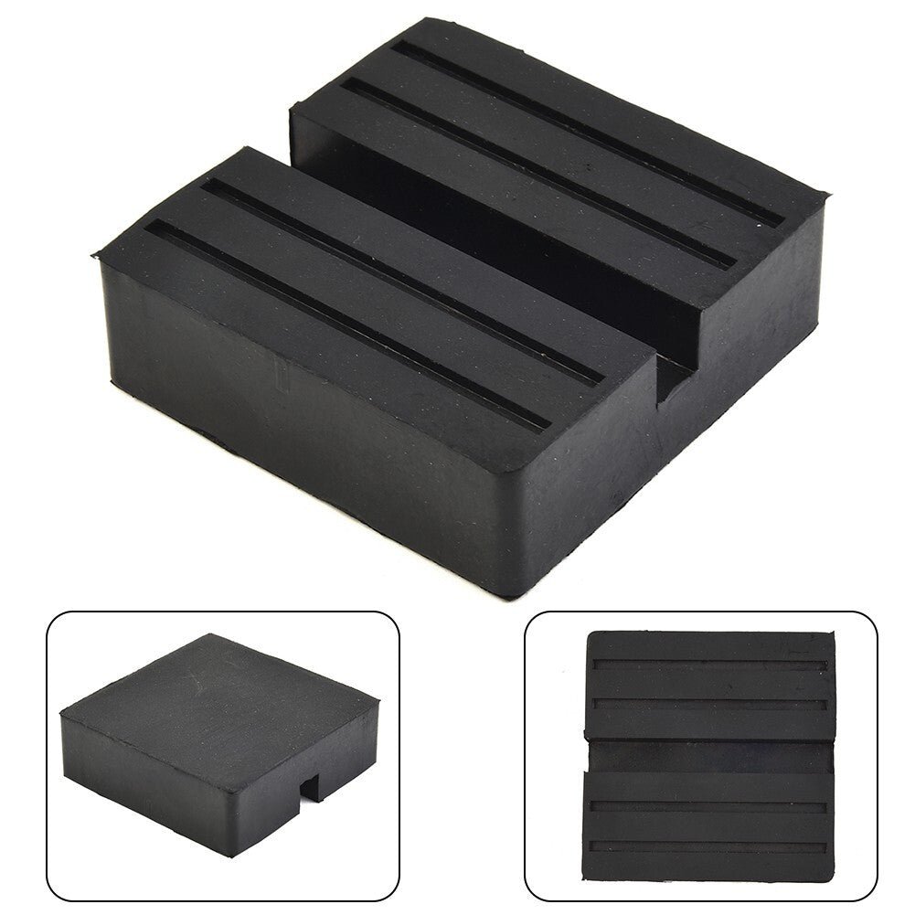 Heavy-duty slotted car lift rubber pad anti-slip guide rail adapter support block