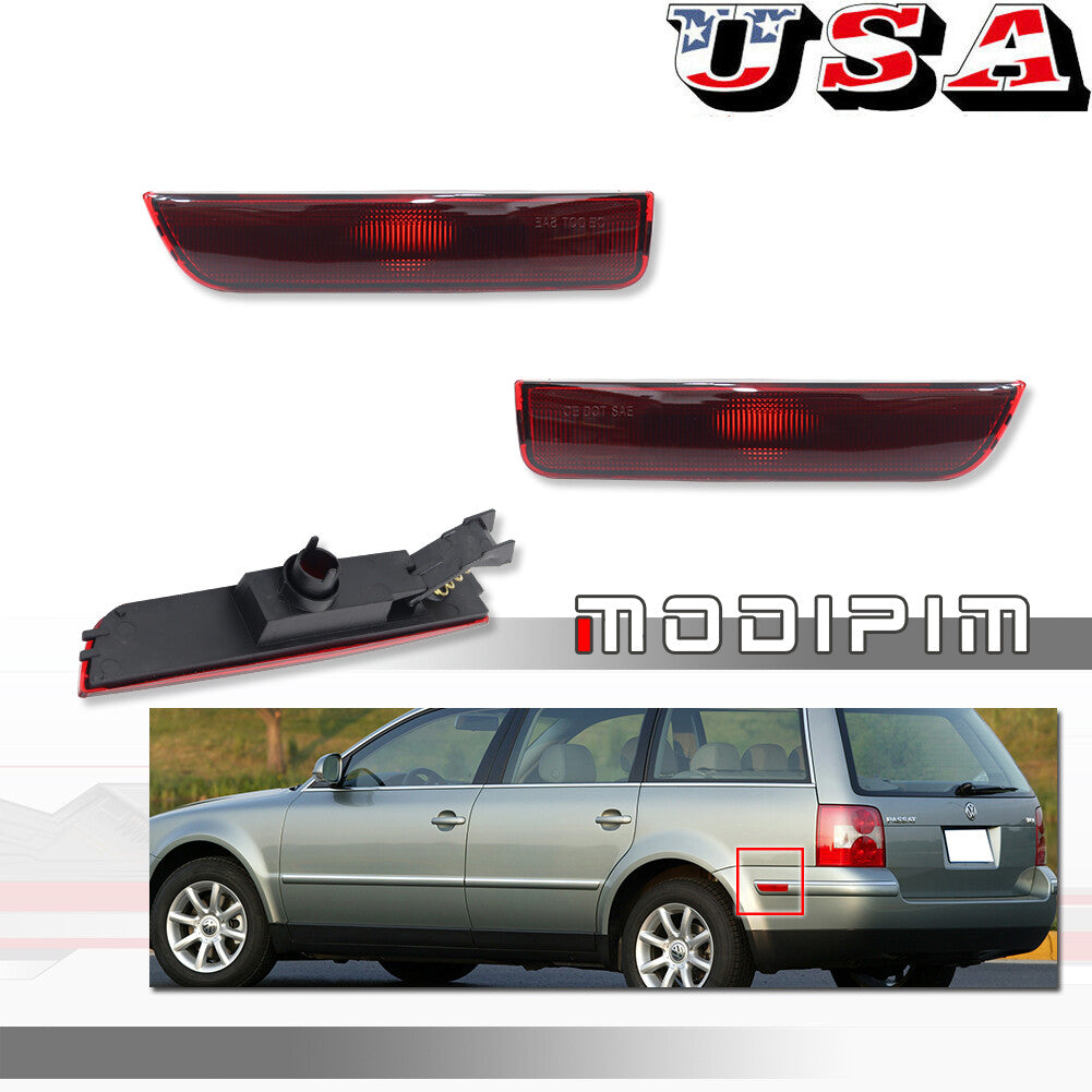 for for VW for Passat B55 2001 - 2005 Red rear bumper side marker light housing - v