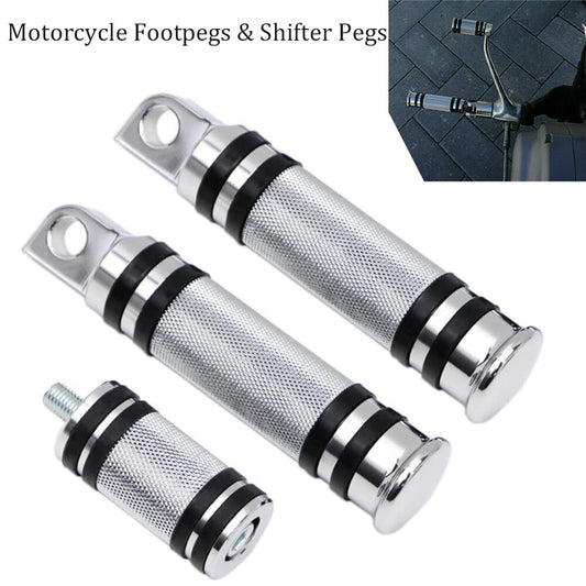 Motorcycle Footpeg Footstool and Derailleur Peg Set for Harley Sportster Road King- n