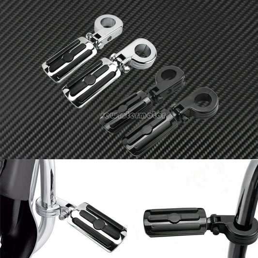 1 to 1 1/4 Highway Foot Pegs Footrest Engine Guard Clamp Mount Fit for Harley