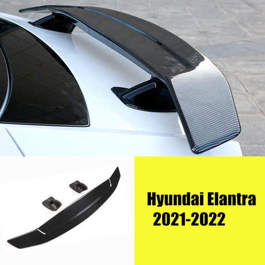 for Hyundai for Elantra 2021-23 Carbon Fiber Fighting Tail Trunk Spoiler Wing Lip 1x
