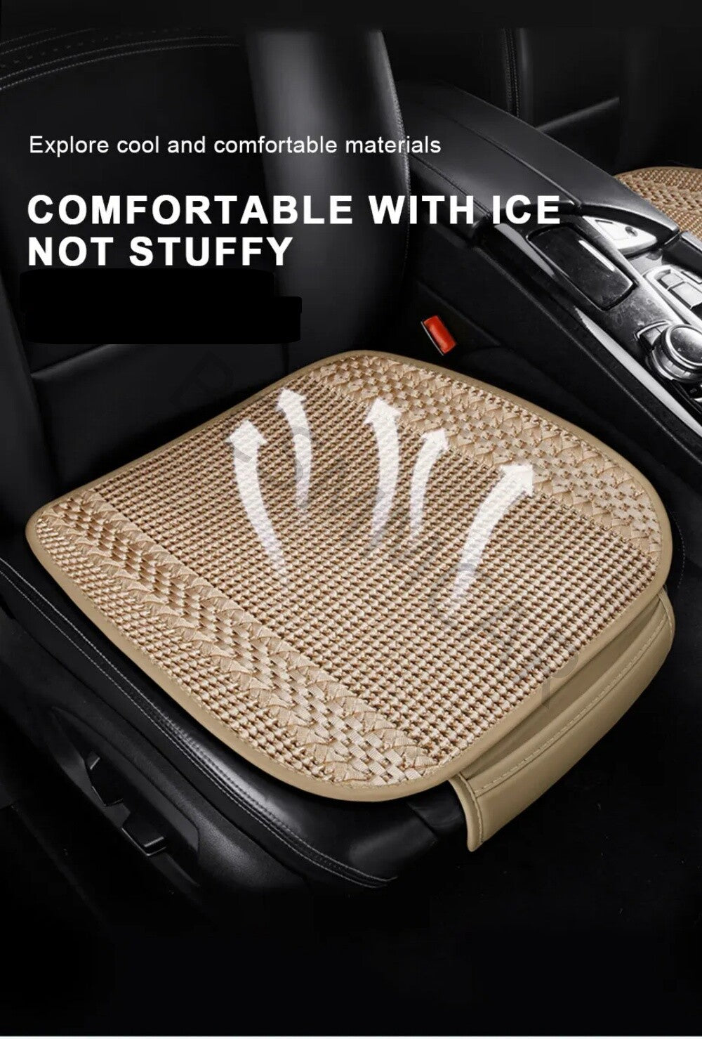 Summer Ice Silk Car for Seat Cushion Breathable Soft Pad Auto Interior Accessories Q