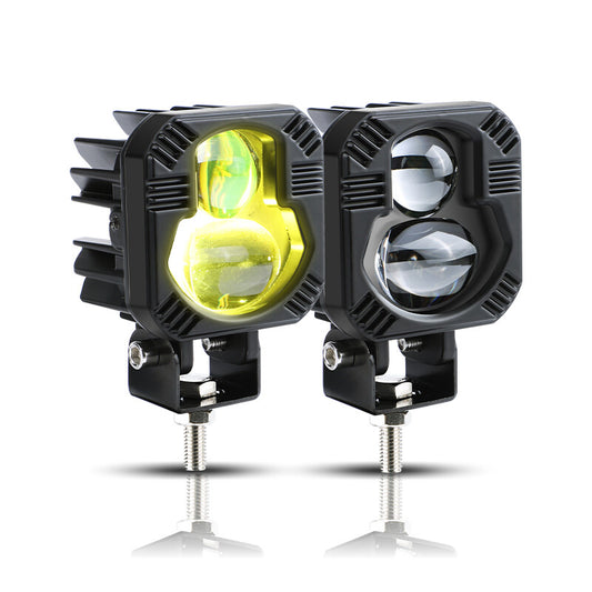 2X LED Work Light Pods Spot Fog Lamp Yellow White Hi/Low For ATV SUV Motorcycle
