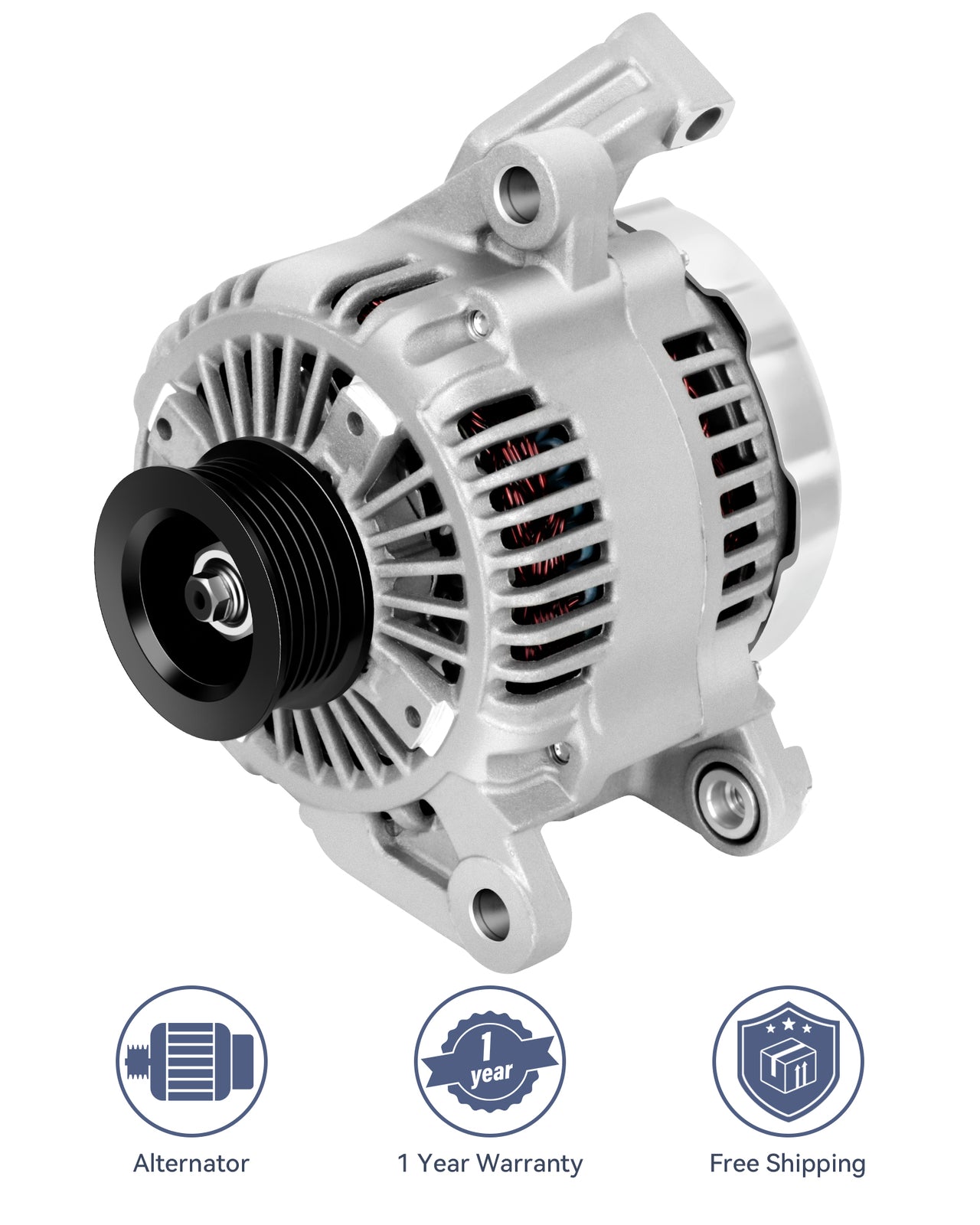For 2001 2002 2003-2006 for Dodge Dakota Pickup 4.7L Silver Alternator AL6541X 13873