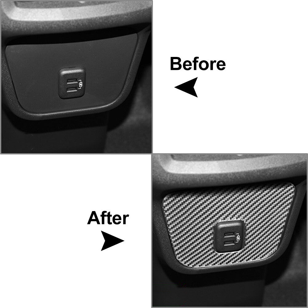 for Chevrolet Equinox 2018-2021 Rear Armrest USB Panel Cover Trim