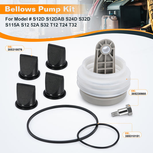 For Dometic Pump Bellows Kit S,T,J,VG  VHT Series Vacuum  Discharge Pump Oring
