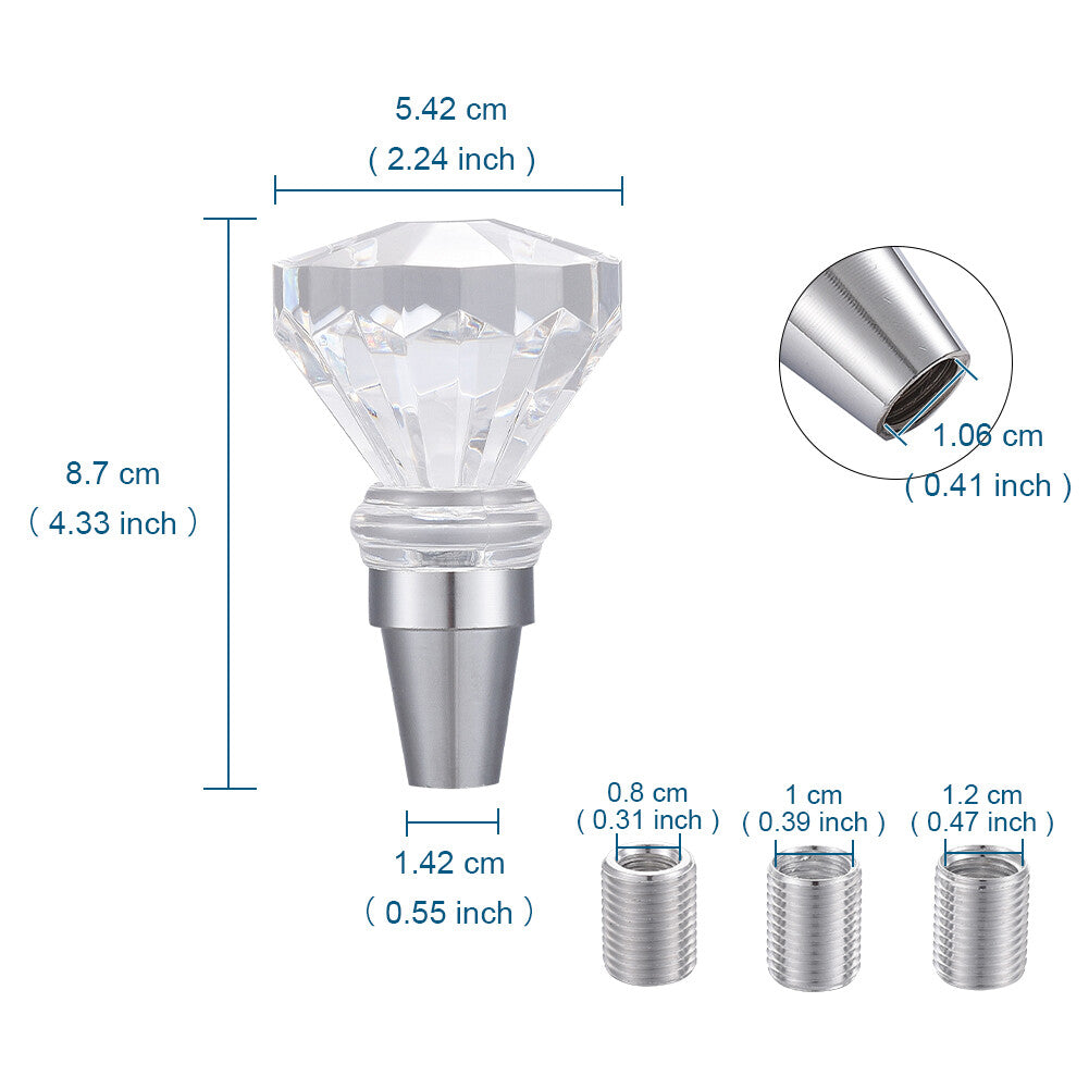 Crystal Diamond Style Shift Knob Manual Automatic Gear Stick Shifter Acrylic