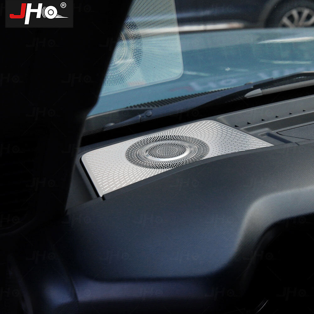 Silver Steel A-pillar Loudspeaker Horn Mesh Panel Cover for Ford Bronco 2021-24
