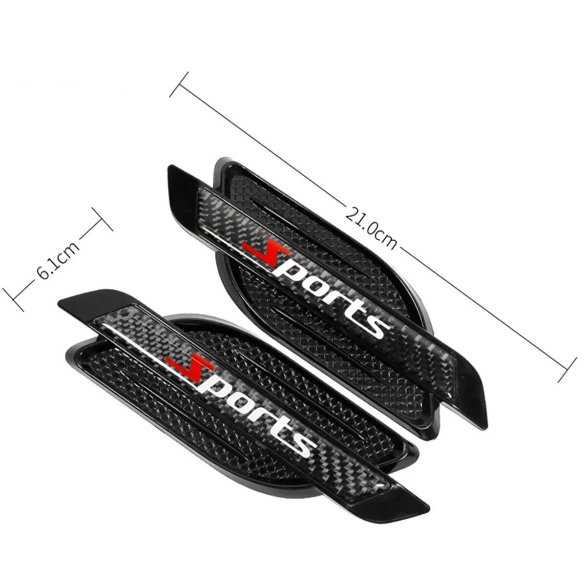 2PCS Car Leaf Board Sticker Sports Body Exterior Decals Decoration Accessories