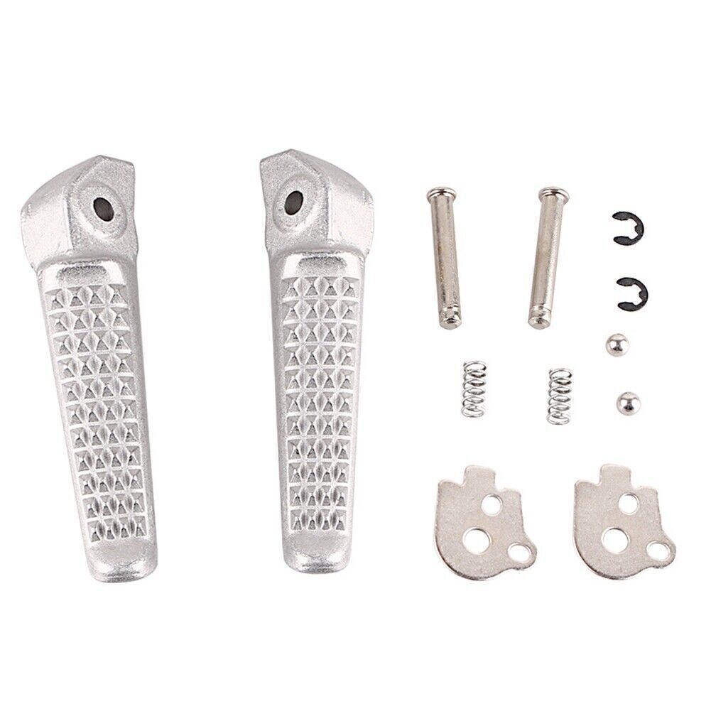 for HONDA CBR250 MC19 MC22 CBR600 1991-1998 Rear Foot Pegs Footrests Set Silver