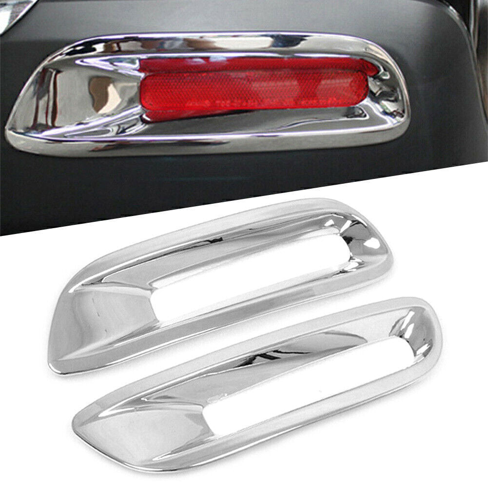 2PCS Chrome Rear Fog Light Lamp Cover Trim Fit for Toyota Highlander 2011 2012 2013