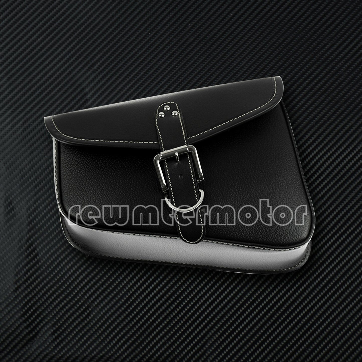 Black Left Side Saddlebag Saddle Bag Fit For Sportster XL883 XL1200 PU Leather Q