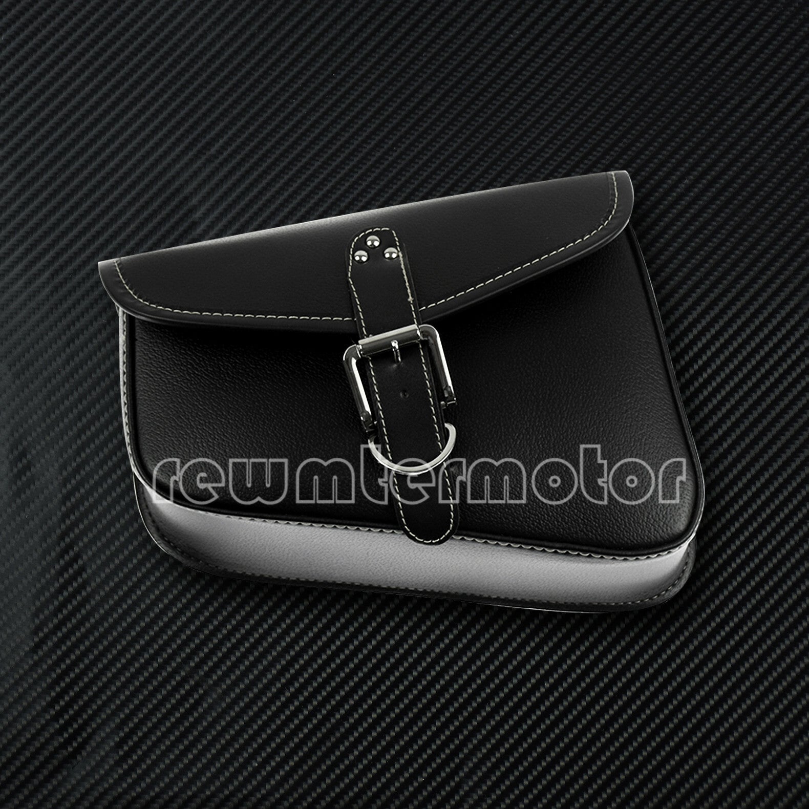 Black Left Side Saddlebag Saddle Bag Fit For Sportster XL883 XL1200 PU Leather Q