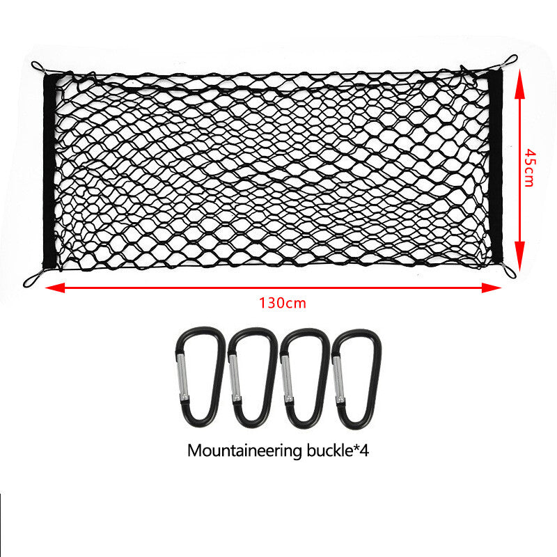 1Pcs 130*45CM Auto Rear Trunk Cargo Net Mesh Storage Organizer Pocket Small Cars Q