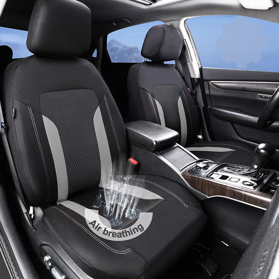 Mesh Fabric Accessory for Seat Covers Fit For Car Truck SUV Van - 2PC Front Seats