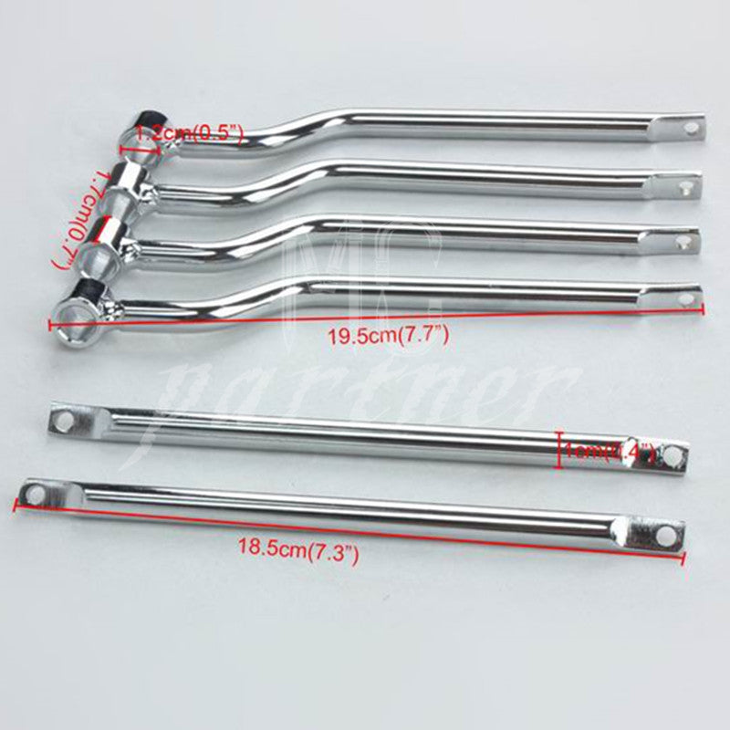 Chrome Saddle Bag Support Bars Mounts Bracket for Harley for Kawasaki for Honda for Yamaha Q