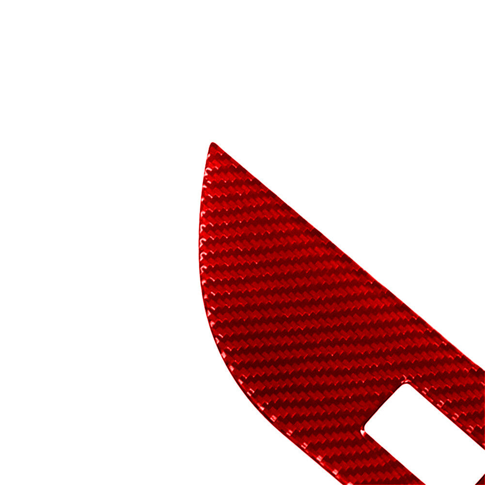 Red Carbon Fiber Passenger Door Lift Control Cover Trim for Toyota Hilux 2015-21