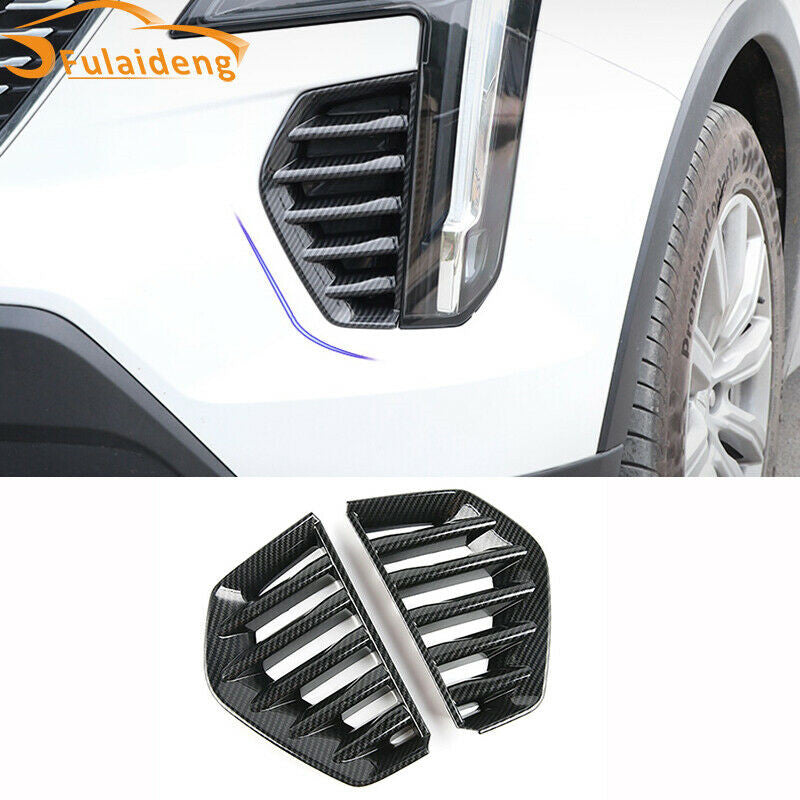Trim for Cadillac XT4 2018-2021 Carbon Style Front Bumper Fog Light Lamp Covers