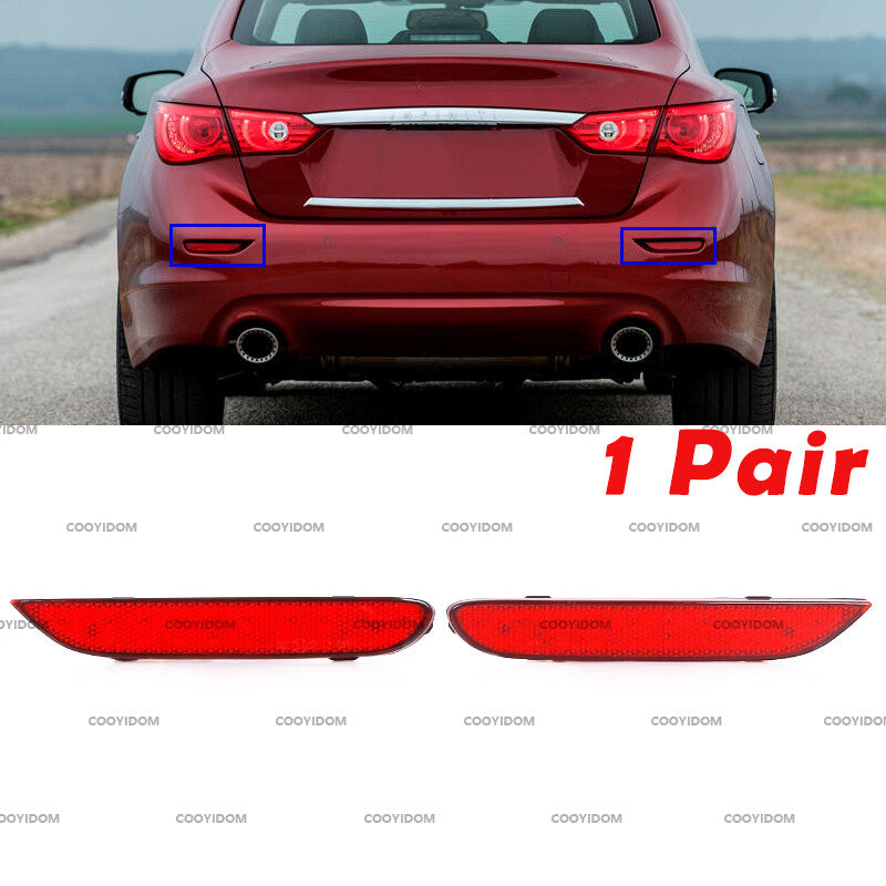 for Infiniti Q50 QX56 for Nissan Pathfinder Rogue LED Bumper Reflector Lights