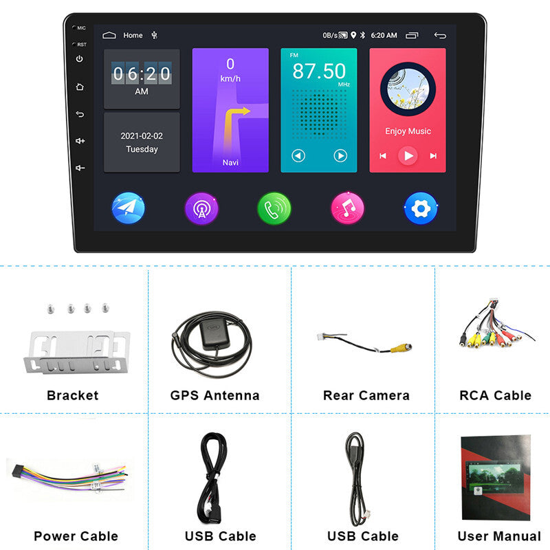9 Touch Screen Radio Android Car Play Support FM Wifi Mirrorlink GPS Navi 2+32G