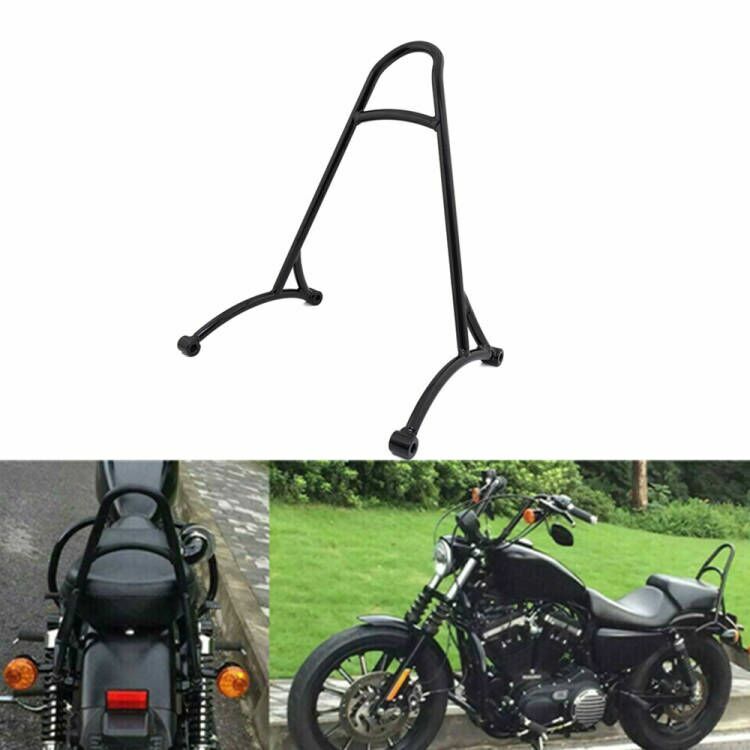 Black Burly Sissy Bar Backrest for Harley Sportster XL Iron 883 1200 2004-2017 Q