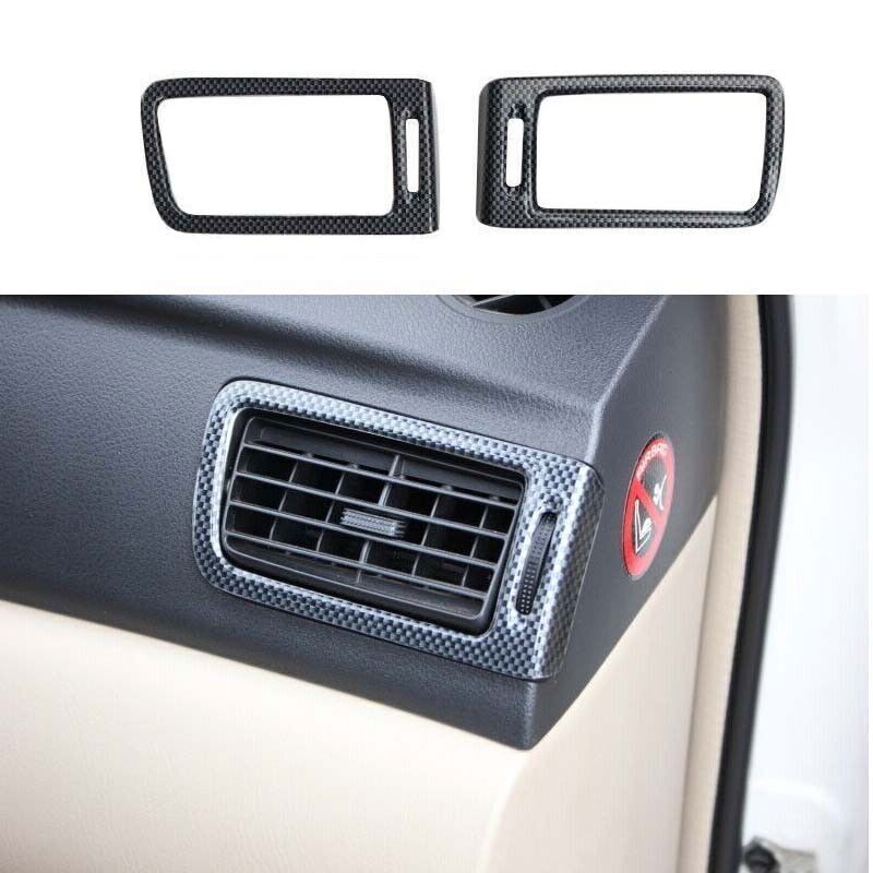 for Toyota for Corolla 2003-08 Console AC LR Air Outlet Frame Trim Carbon Fiber 2P