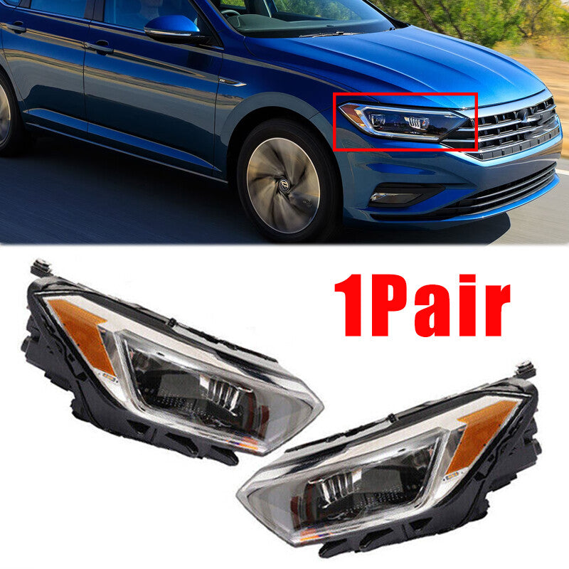 2Pcs Front Headlamp Left Right for Volkswagen for Jetta MK7 2019 2020 Euro Version