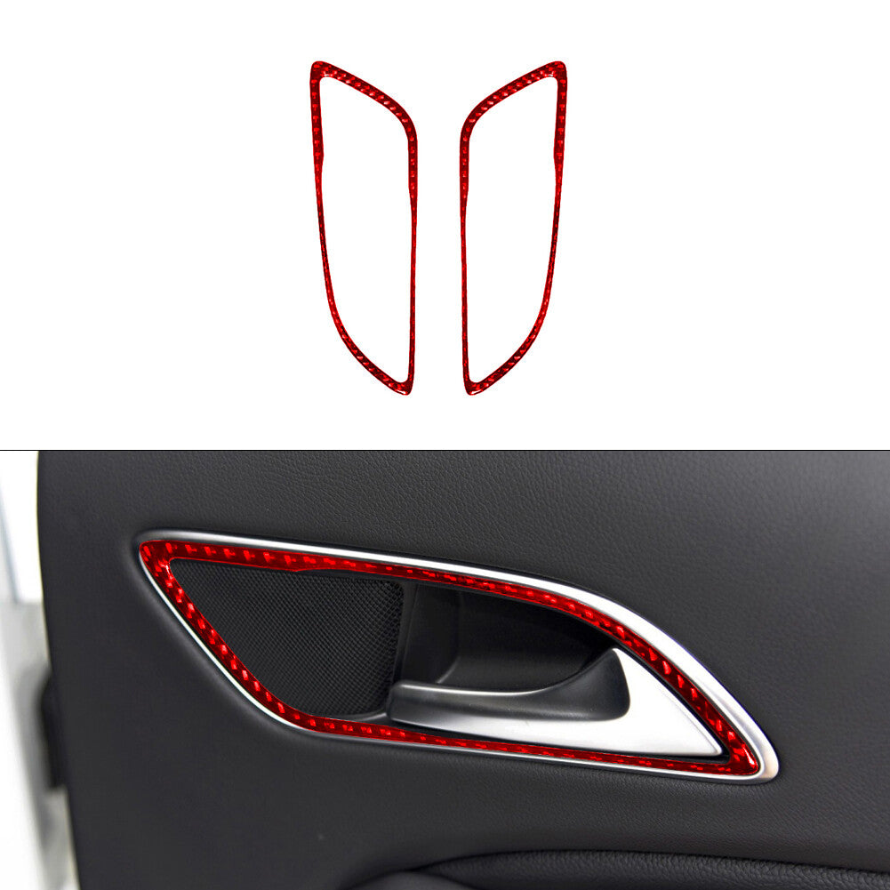 4Pcs Carbon Fiber Door Handle Panel Cover Trim for Mazda MX-5 Miata 2009-2015 v