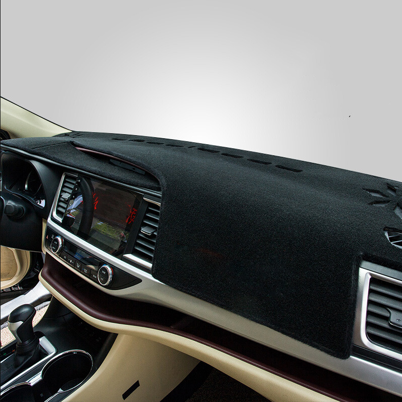 DashMat Dashboard Cover Dash Cover Mat Black 1pc for Toyota Highlander 2014-2019