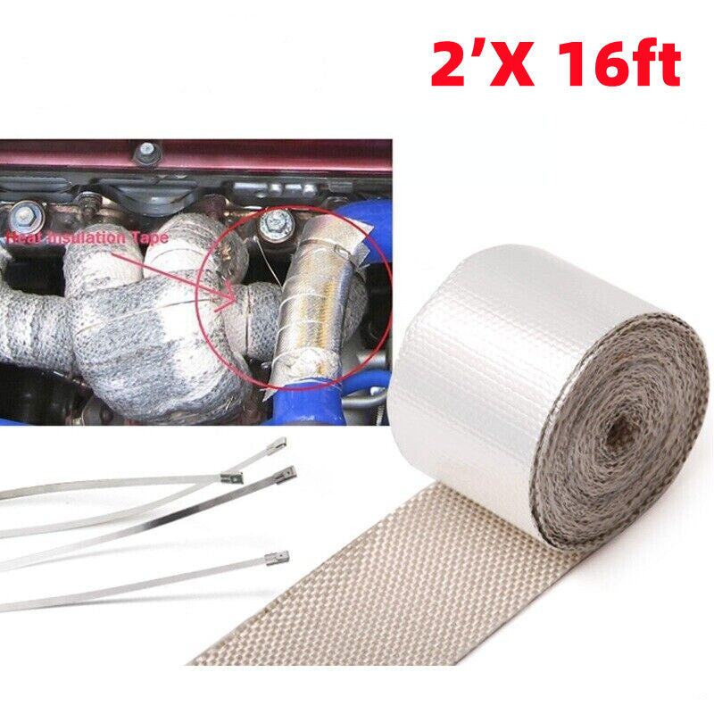 2-inch x 16-foot adhesive exhaust connector, turbine folded pipe, aluminum heat-insulating packaging tape
