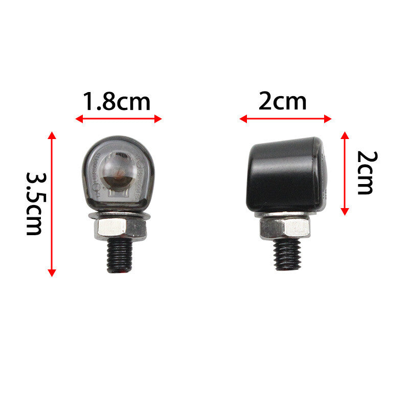 2XLED Universal Motorcycle Turn Signals Indicator Amber Blinker Light for Mini Lamp n