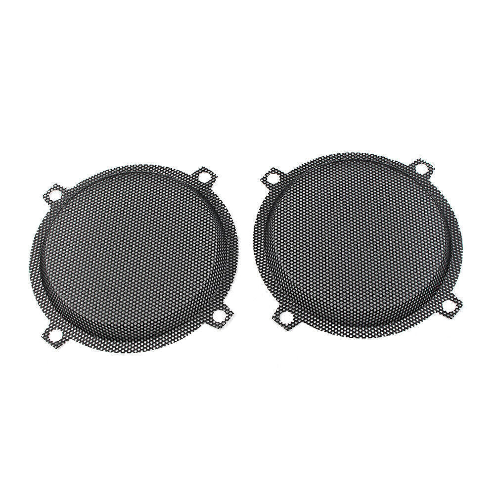 Wired Punched Steel Mesh Speaker Grills Black Fit for Harley Davidson Electra Glide