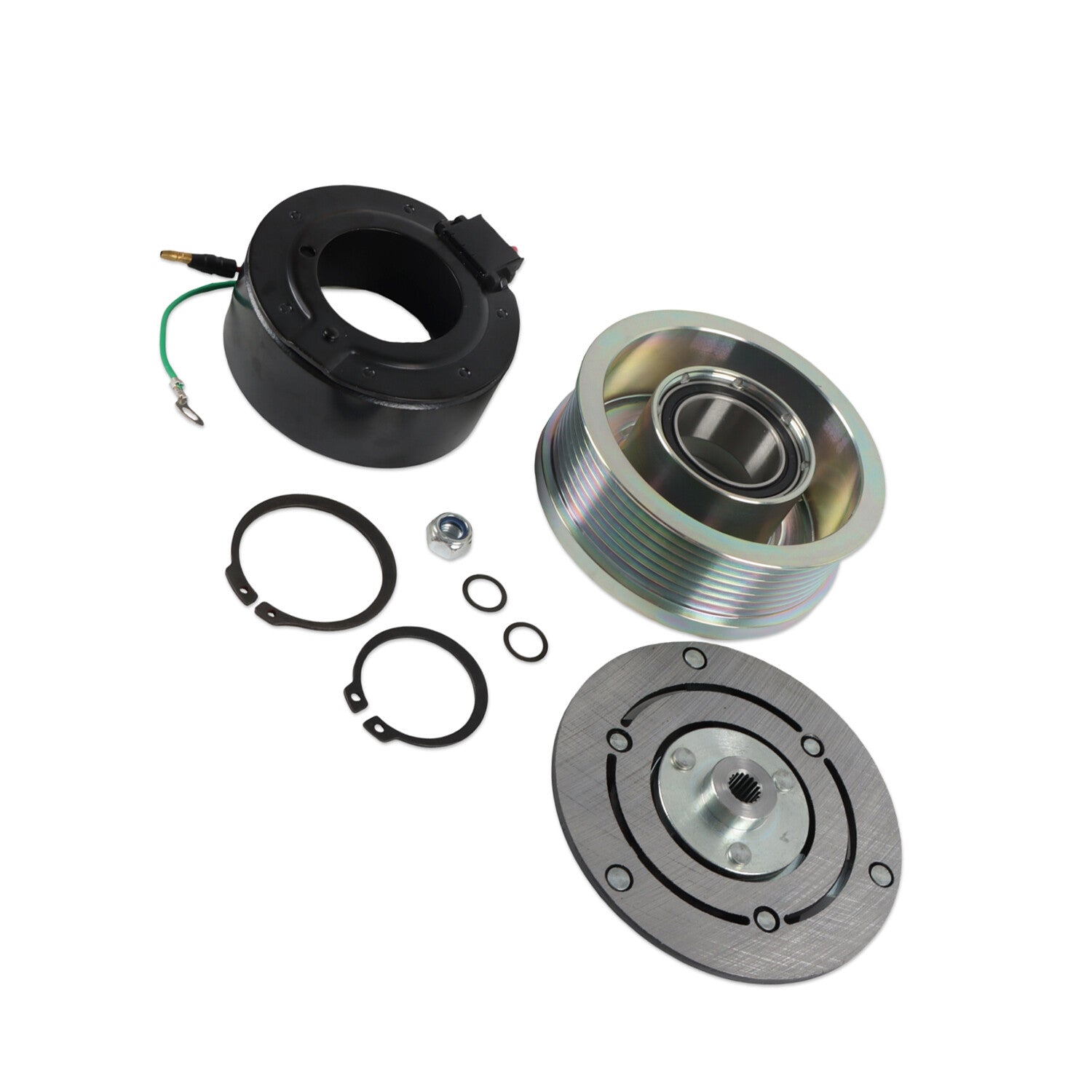 1pc AC Compressor Clutch For 2009-2014 1.5L COIL 5 GROOVE PULLEY 1810