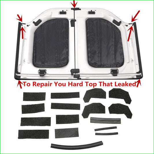 17-PACK Hard Top Seal Kit for 2007-2018 for Jeep for Wrangler JK Interior Accessories