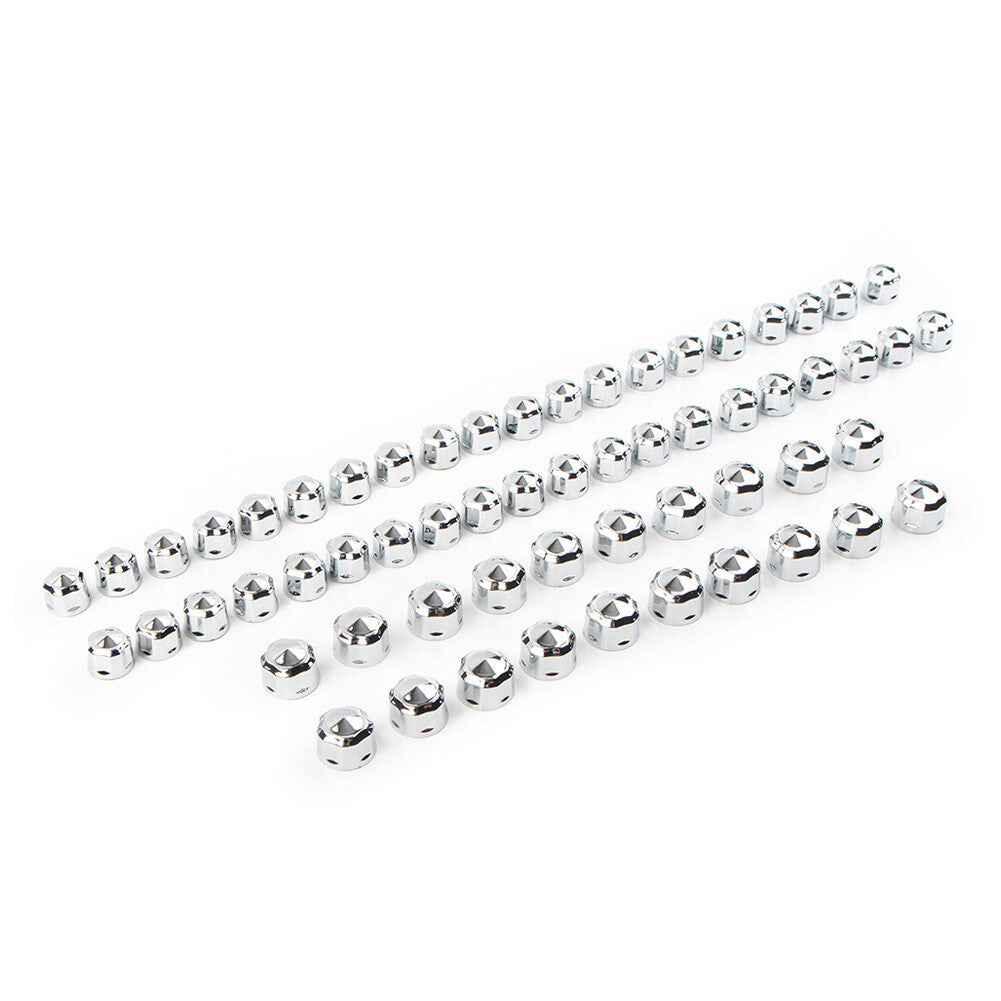 for Harley Road Street Glide Softail 60x Chrome Engine Frame Bolt Caps Cover Q
