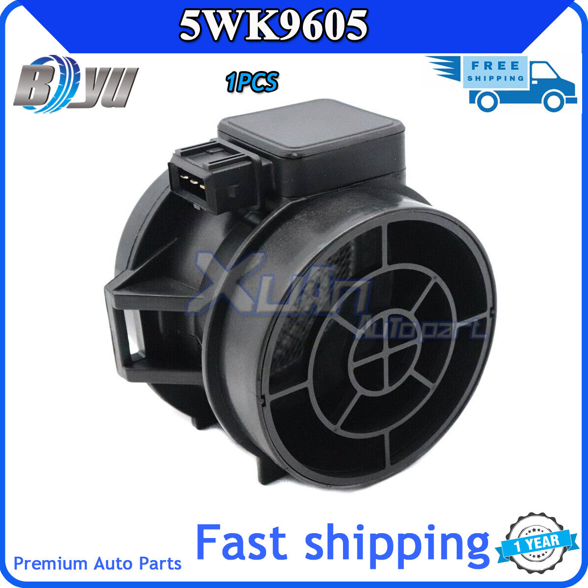 Flow sensor suitable for E38, E39, E46, 320i, 323i, 325i, 328i, 520i, 523i, 528i, 728i, 5WK9605- v