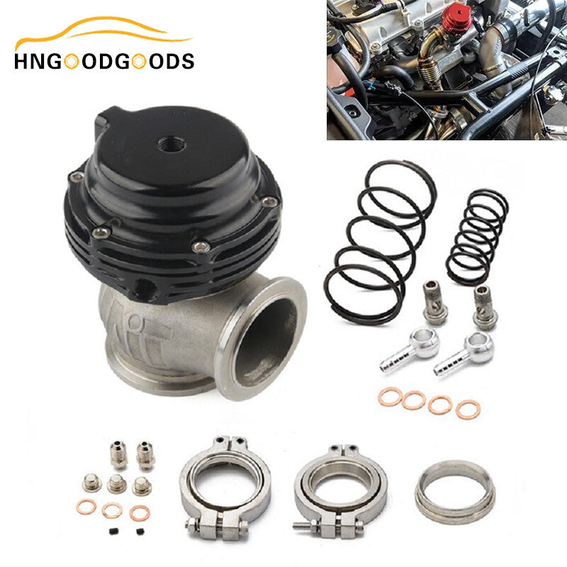 44mm external Wastegate MVR V-band flange turbine water-cooled black aluminum